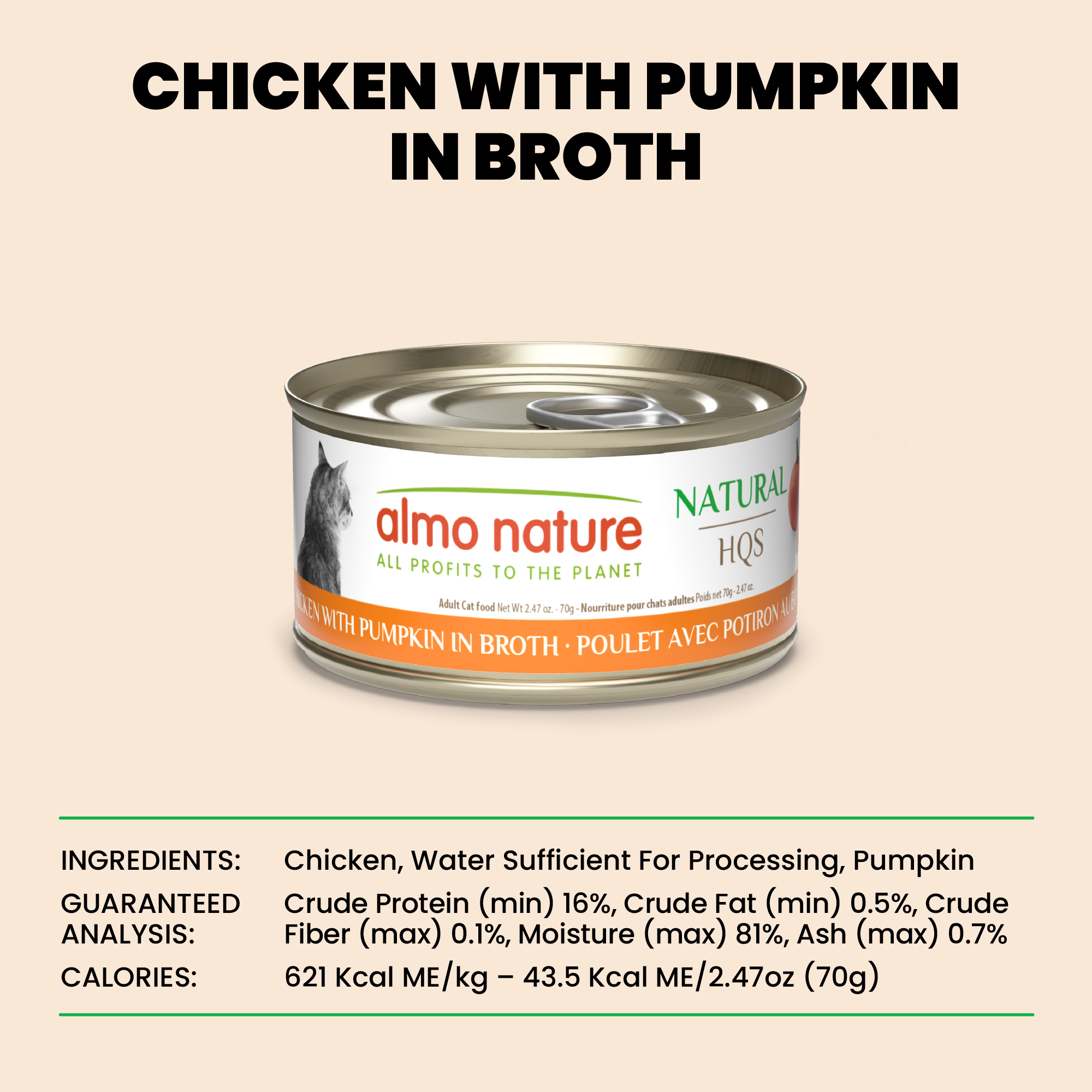 Natural HQS Chicken with Pumpkin in broth